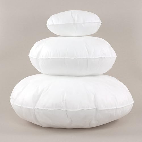 Linnea Coussin à recouvrir Rond 30 cm C Bullet Blanc garnissage Polyester - Nail Gallerys