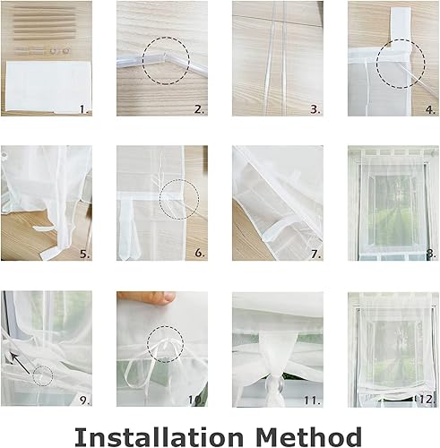 SMITHOOM 1 Pièce Store Romain Classique Couleur Unie Rideau Voilage Raffrollo Décoration de Fenêtre Chambre Salle de Bain Salon Balcon, Marron, 120x155cm - Nail Gallerys