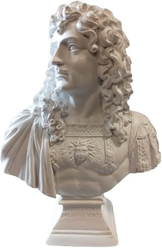 impexit Reproduction Buste de Louis XIV par Jean Warin Coloris Blanc 12,5/10/5,5 cm - Nail Gallerys