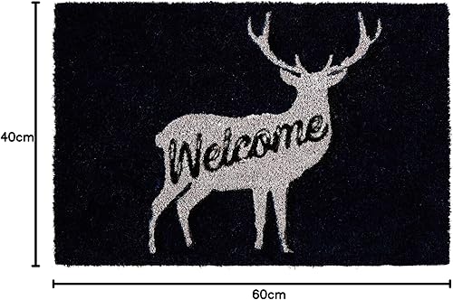 Premier Housewares Tapis de Porte, intérieur, antidérapant Paillasson, Fibre de Coco, PVC, Jaune, 70x40x2 - Nail Gallerys