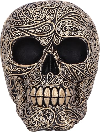 Nemesis Now Forever Friend Chat sur crâne 14,5 cm en résine, Noir/os, décoration Gothique Chat coulé dans la Meilleure résine, habilement Peint à la Main - Nail Gallerys