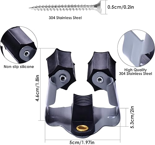 Lot de 10 supports muraux pour balai à franges - Support robuste pour outils de jardin - Organisateur de parapluie pour cuisine, salle de bain, placard, jardin, garage - Nail Gallerys