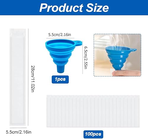 Sac de Popsicle, 100pcs Pochettes Popsicle Moule Sacs, Sacs de Pops, Moule à Glace, Sac Nourriture pour Barres Popsicle, Sacs Sucettes Glacées, avec Entonnoir pour Yaourt, Bonbons glacés, les Glaces - Nail Gallerys