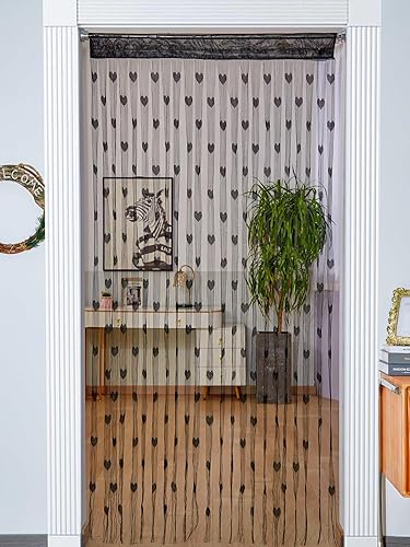 Highdi Rideau de Porte en Perles,Rideau Fil Anti Moustique Motif Amour, Separation de Piece Moustiquaire de Porte Entrée et Exterieur pour Fenêtre de Cuisine, Chambre et Salon (Bleu Ciel,1x2m) - Nail Gallerys