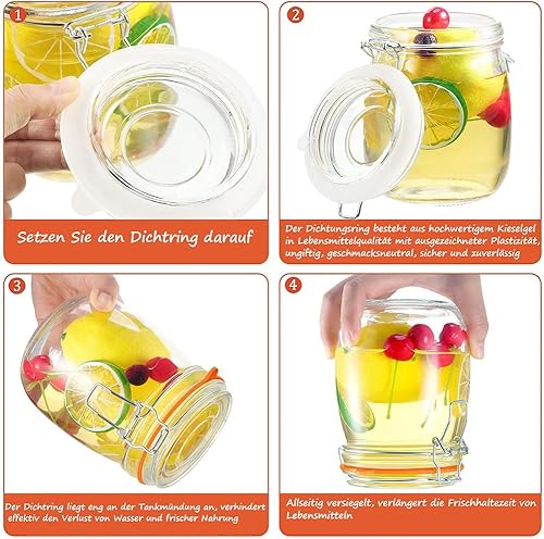 URPIZY Lot de 10 joints hermétiques en silicone pour couvercles de bocaux - Nail Gallerys