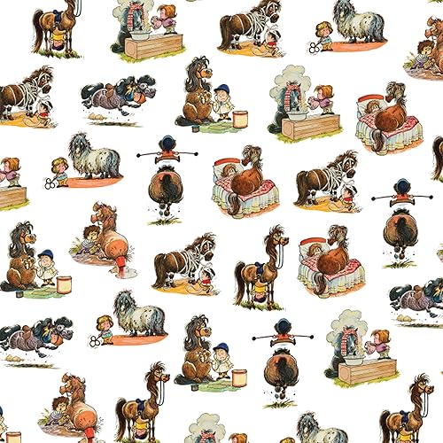 Papier cadeau cheval et poney par Thelwell - Nail Gallerys