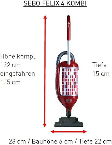 SEBO Aspirateur Felix 4 Rouge - Nail Gallerys