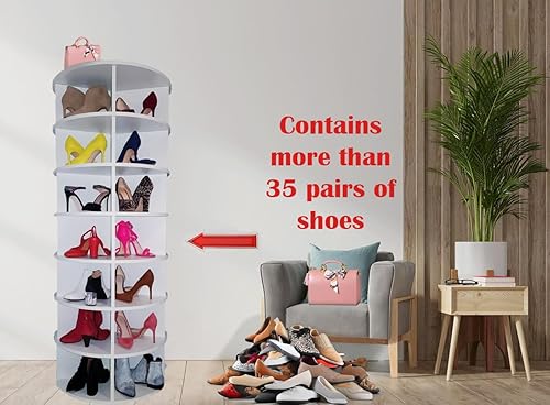 Weinstein storage Étagère à chaussures, tour rotative à 360° pour chaussures, Lazy Susan, Reloving, étagère à chaussures, original à 7 niveaux - Nail Gallerys