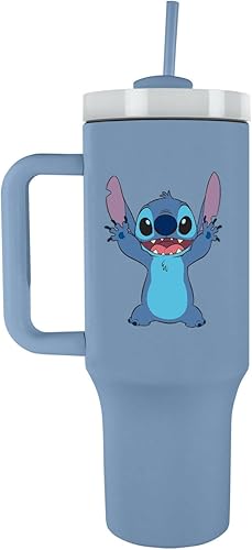 Pyramid International LILO & Stitch Gobelet de 1200 ml avec paille et couvercle, isolation sous vide à double paroi, garde au froid jusqu'à 11 heures, chaud jusqu'à 7 heures, sans BPA - Nail Gallerys
