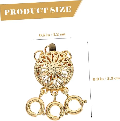 FONDOTIN 2pièces Fermoirs De Superposition Pour Colliers Claps De Connexion Diy Or Anneaux Anneaux Pour Bijoux Empilables Et Accessoires De Bracelet - Nail Gallerys