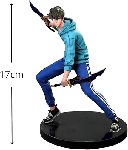 Keyhvao Sung Jin Woo Lot de 2 figurines en PVC avec position debout - Décoration de bureau - Cadeau pour les fans et les amis - Nail Gallerys