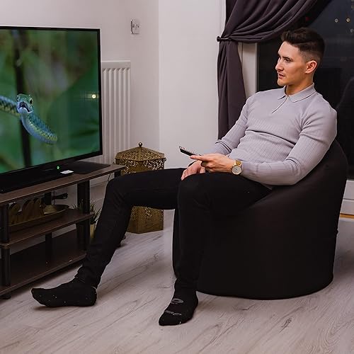 Ready Steady Bed Fauteuil Poire de Jardin | Siège Pouf d'intérieur et d'extérieur | Conception Ergonomique pour Le Soutien du Corps | Résistant à l'eau | Durable et Confortable (Pierre) - Nail Gallerys