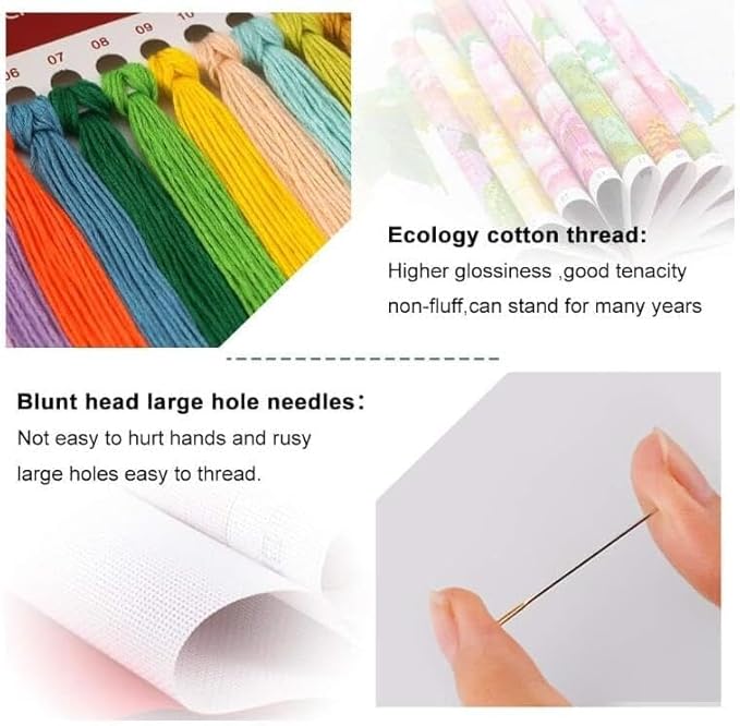 XDEGHUANGSS Kit de point de croix,Jardin paysager traditionnel chinois,comprend une toile pré-imprimée,des fils,des aiguilles,ensemble de broderie DIY pour débutants et passionnés,16x20 inch - Nail Gallerys