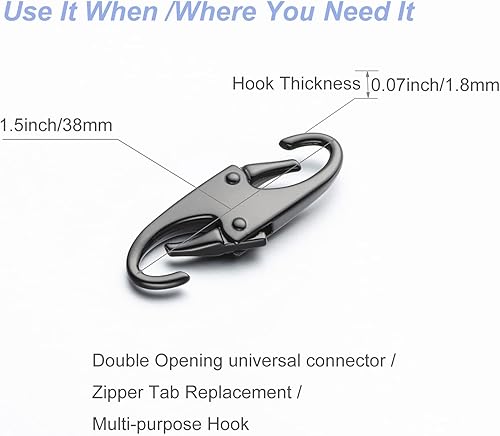 Zpsolution Clip de fermeture éclair dissuasif – Fermeture éclair pour sac à dos pour garder la fermeture éclair fermée, clip à déconnexion rapide – Accessoire supplémentaire pour porte-clés - Nail Gallerys