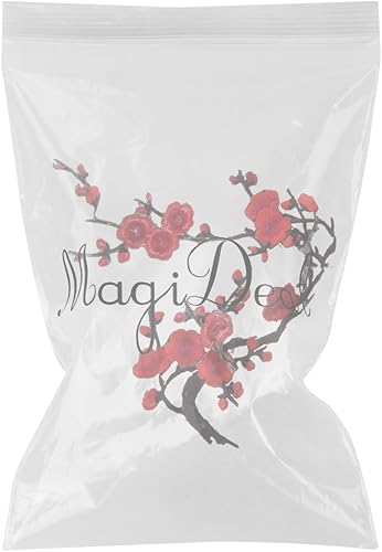 1pcs Patch Fleur Style Chinois Lace Tissu Bordure Vêtement Ornement Applique à Coudre Diy - Rouge - Nail Gallerys