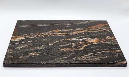 LuxuryQuarry® - Plaque en marbre Planche à découper en or noir 45x35cm - Planche à tapas Planche à fromage en marbre - Planche de service et planche à en-cas - Nail Gallerys