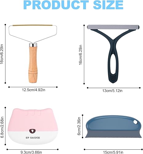 Cozy Inviting Lot De 5 Rasoir Anti Bouloche Manuel, Brosse Anti Poils Chien Chat Animaux, Brosse Manuel Clean Poil, Enleve Poils D Animaux, pour Manteau Tissé, Tapis, Tricot - Nail Gallerys