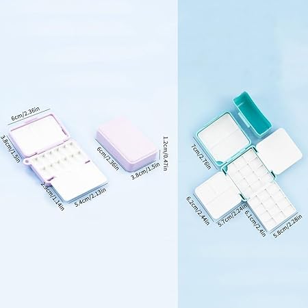 Ucuse Palette d'aquarelle de voyage portable compacte mini boîte aquarelle de poche portable amovible en plastique boîte de peinture de voyage - Nail Gallerys