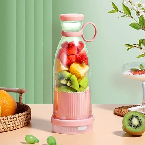 Pylorixz MéLangeurs Rechargeables Presse-Fruits Mixeurs 6 Lames Portable Electric Juicers Maker MéLangeur de Fruits Extracteurs de Fruits-Rose - Nail Gallerys