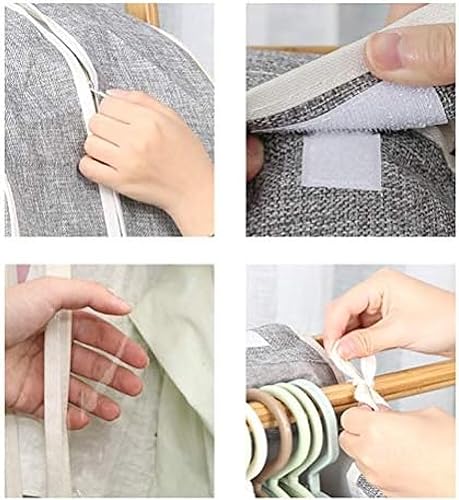 Housse de vêtements lavable en coton et lin, sac de rangement pour garde-robe, sac de voyage pour hommes, imperméable et anti-poussière, durable, bleu, 60 × 28 × 90 cm - Nail Gallerys