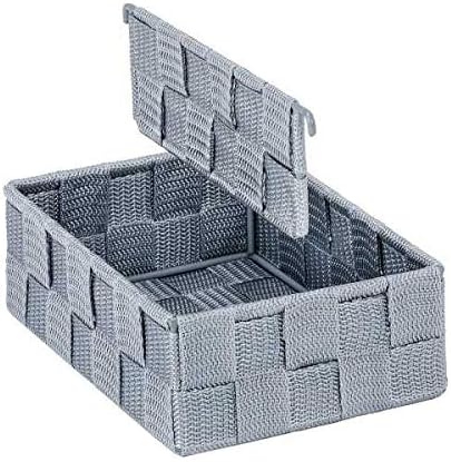 WENKO Organiseur de Cuisine Adria S - avec cloison de séparation Amovible, Polypropylène, 13 x 6 x 18 cm, Gris - Nail Gallerys