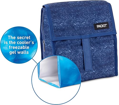 PackIt -PKT-PC-NVH-Sac déjeuner réfrigérant Bleu Navy Heather - Nail Gallerys