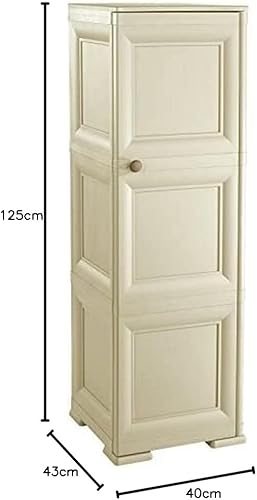Tontarelli 8085566210 Meuble Colonne 3 Compartiments Porte Pleine Omnimodus Plastique Crème - Nail Gallerys