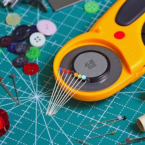 worien 250 PièCes ÉPingles à Coudre Verre à Boule ÉPingles à TêTe Droite Piquer ÉPingles pour CouturièRe de DéCoration - Nail Gallerys