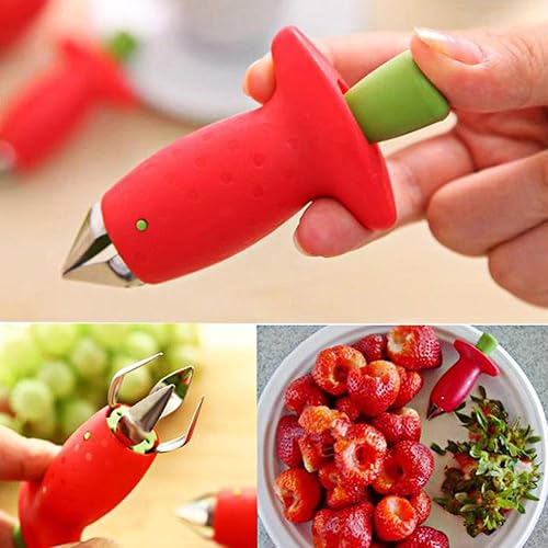 Fraise Hullers Fruit supprimer tiges appareil Tomate tiges Corers Fraise couteau Stem Remover Fruits trancheuse - Nail Gallerys