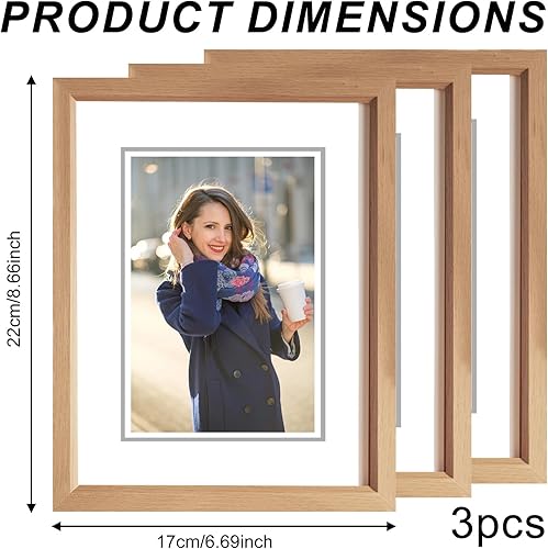 GBKDQQ Lot de 3 cadres photo en bois - 15 x 20 cm - Simple - Art déco - Pour galerie photo - Convient pour chambre à coucher, salon, couloir - Nail Gallerys
