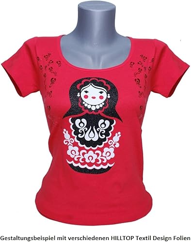 5 Feuilles de transfert textile A4 - Film de transfert pailleté - Transfert textile thermocollant sur coton/polyester - Idéal pour traceur de découpe - Nail Gallerys