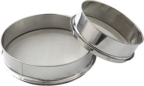 rockible Passoire Tamis Inox, Tamion de Glaçure En Céramique Filtre, Multifonctionnel Tamis de Farine, Tamis de Cuisine, Facile à Nettoyer pour Poterie Pigmentaire, Égoutter Poudre, 20cm - Nail Gallerys