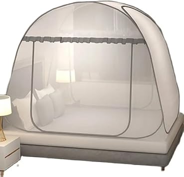 Generic Simple Yourte - Moustiquaire portable - Tente de camping simple et double - Ciel de lit pour adulte - Filet en maille respirante (190 x 90 x 100 cm), vWZ174 - Nail Gallerys