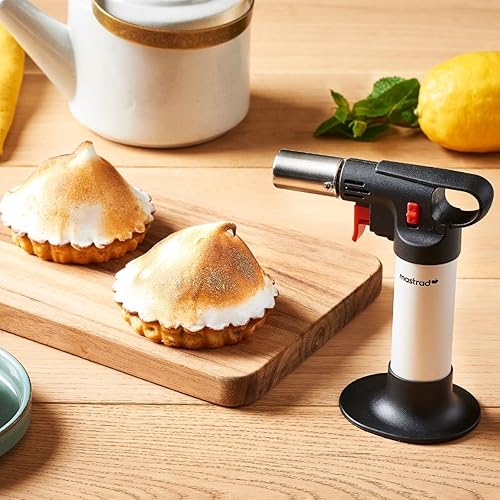 Mastrad - Coffret Crèmes Brûlées - 1 Chalumeau De Cuisine & 4 Ramequins - Caraméliser Vos Crèmes Brûlées Maison - Chalumeau Expert - Résultat Professionnel - Ramequins En Terre Cuite - Nail Gallerys