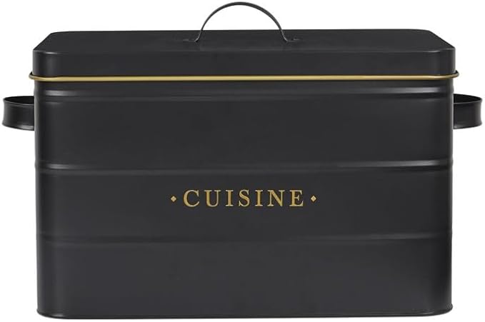 Boîte à Cuisine en Métal 'Lounge' 33cm Noir - Nail Gallerys