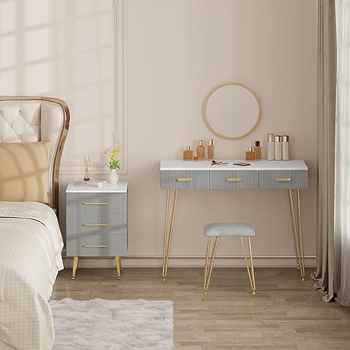 WOLTU Table de Chevet avec 2 Tiroirs de Rangement en Velours Table de Nuit Meuble pour Chambre à Coucher Salon en MDF, Installation Facile 40,5x41x51cm, Rose TS134rs - Nail Gallerys