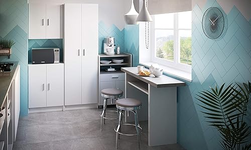 Habitdesign Furniturefactor Armoire Multi-usages pour Salon, Blanc - Nail Gallerys