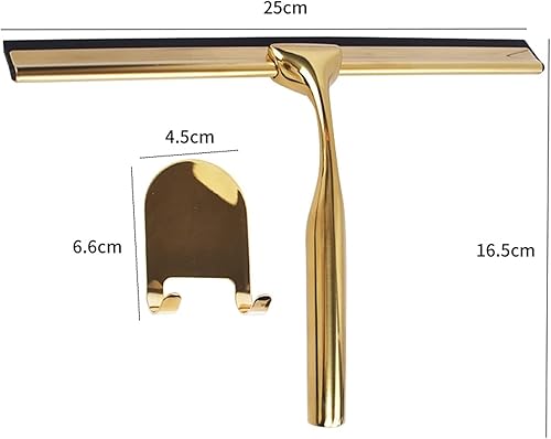 LegendTech Raclette de Douche en Acier Inoxydable et Verre - Poignée de Lame antidérapante pour Salle de Bain - Porte Miroir de Voiture - avec Crochet - Nail Gallerys