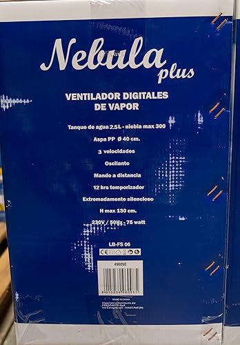 Ventilateur Brumisateur 75W Télécommande Réservoir 3L Oscillant Programmable 3 vitesses NIKLAS - Nail Gallerys
