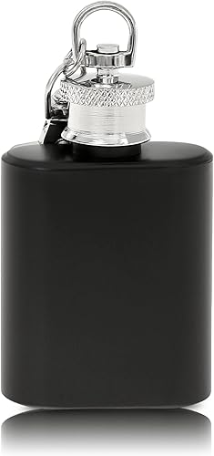 Mini porte-clés en acier inoxydable argenté - 30 ml - Cadeau amusant pour homme - Calendrier de l'Avent - Lot de 3 mini cadeaux (argenté) - Nail Gallerys