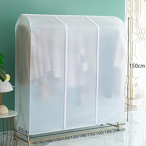 Housse Portant Vetement, Grand Sac à Poussière Suspendu Translucide, Housses de Vêtements Fermeture Éclair, pour Manteaux Costumes Robes - Nail Gallerys