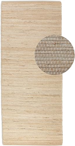 Hanse Home Tapis Naturel Tissé à la Main - Jute Bohème pour Salon, Chambre, Salle à Manger, Couloir, Cuisine - Gris - Nail Gallerys