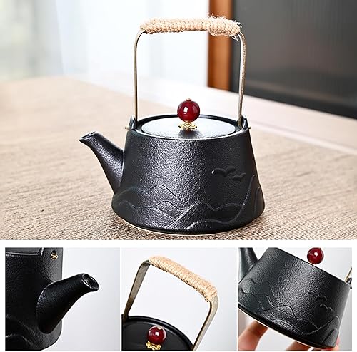 fanquare Service à Thé de Voyage Japonais Orange Théière Kung Fu en Porcelaine avec Plateau Sac Portable Service à Thé Chinois pour Hommes Femmes Cadeaux - Nail Gallerys