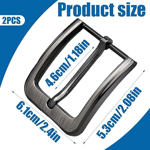 CPJJ Boucle Ceinture,2 Pièces Boucle De Rechange,Boucle De Ceinture Pour Hommes,Boucle Carrée à Une Broche, Boucles à Anneau Carré En Métal,Pour Le Montage De Ceintures(A) - Nail Gallerys