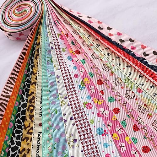 Chenkou Craft Ruban gros grain de 15 mm de couleurs assorties - 20 m de long - 15 mm de large - Nail Gallerys