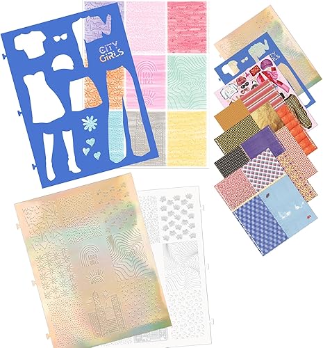 Depesche 12725 TOPModel-Livre de coloriage Special Design Book, avec pochoirs, Feuilles de modèles et de Nombreux Accessoires, Environ 29,5 x 23,7 x 1,5 cm, Noir - Nail Gallerys