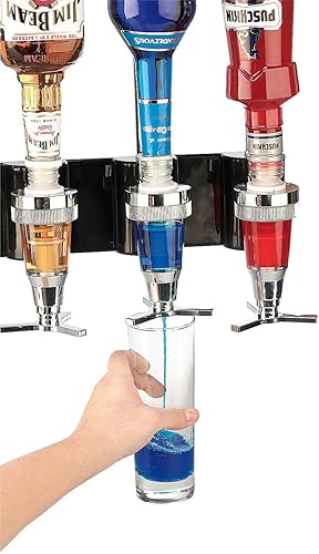 infactory Support Mural pour 4 Bouteilles alignées avec doseur - Nail Gallerys