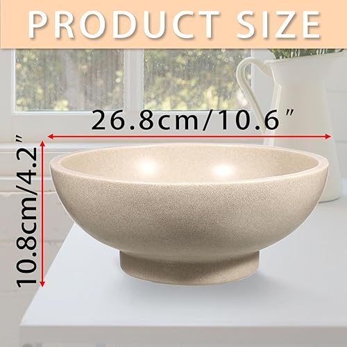 OLegei Bol décoratif moderne en résine bol à fruits décoratif pour le comptoir de la cuisine bol à clé moderne pour table dentrée (beige, 26x26x10) - Nail Gallerys