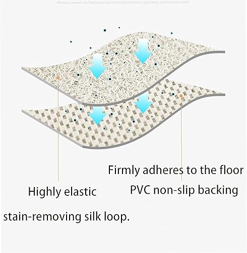 PALVJIE Tapis de douche antidérapant en luffa rectangulaire en PVC Marron 60 x 120 cm - Nail Gallerys