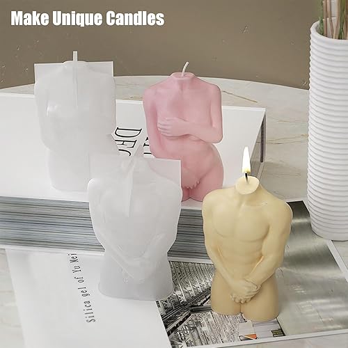 YITONGFU Corps de femme homme moule bougie，moule bougie silicone，Forme de Bougie en Silicone 3DCréative Moule à Bougie pour la Fabrication de Bougies Aromathérapie Savon Gâteaux Chocolats - Nail Gallerys